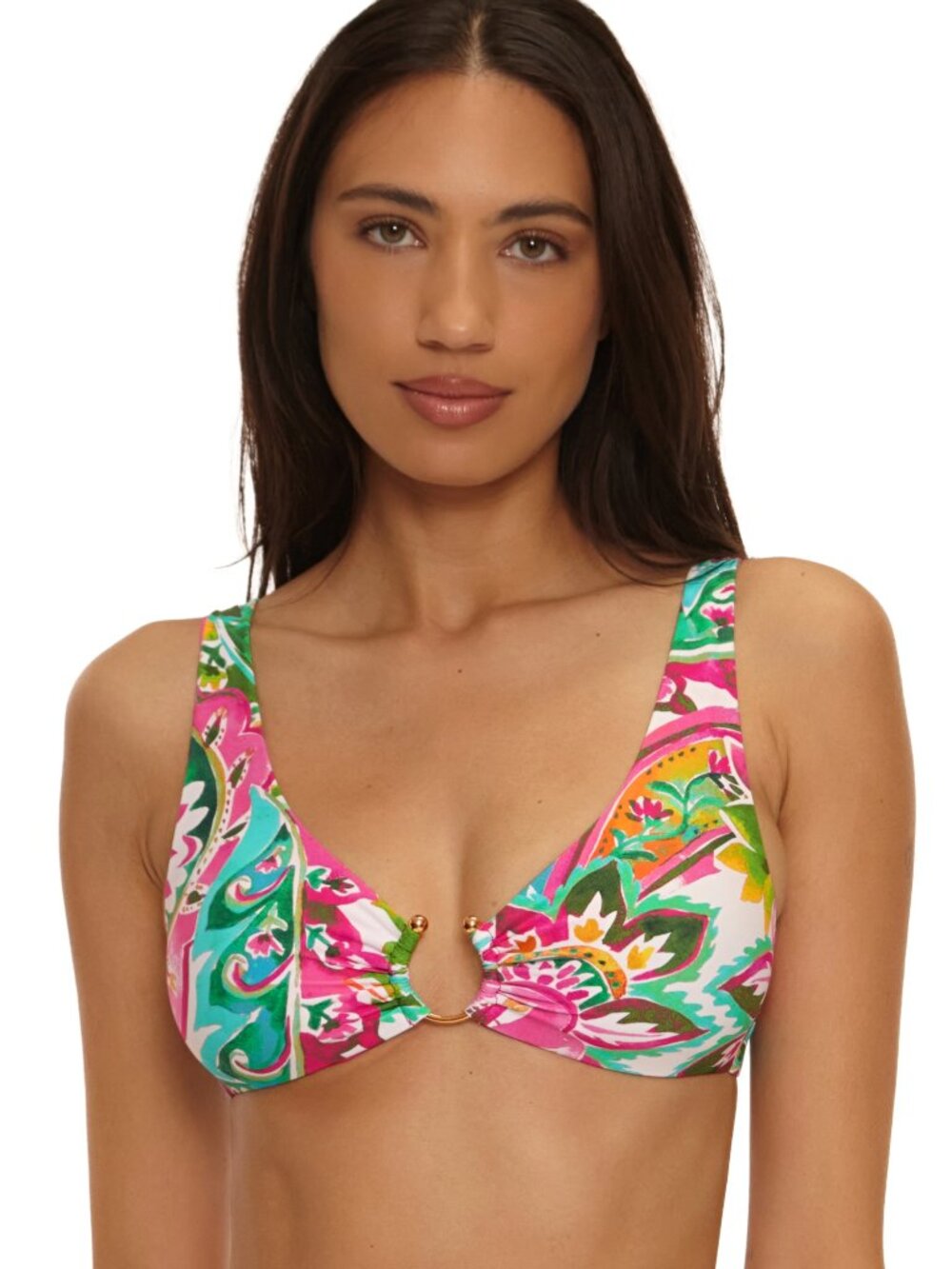 BECCA LA VIE PRINT RING BRALETTE TOP IN SIZES SMALL, MEDIUM & D-CUP